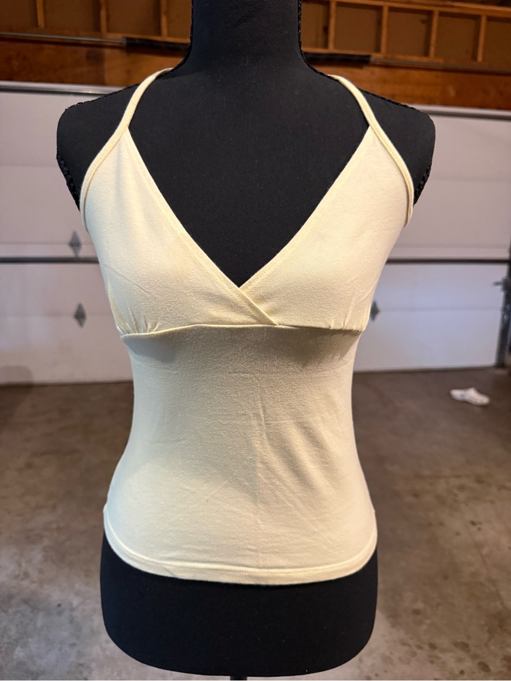 PacSun Cream Spaghetti Strap V-Neck Camisole